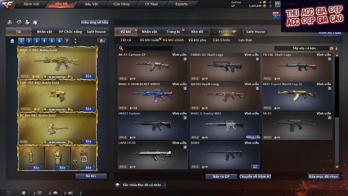 shop acc cf uy tin gia re
